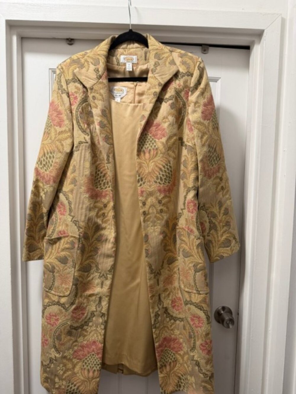 Jacobean Floral Coat & Dress Ensemble